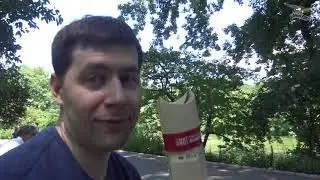 Амвэй ест шавуху под музыку в центральном парке Нью Йорка