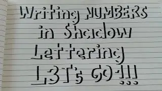 Writing Numbers in Shadow Lettering | Tutorial | Letters by Angelica