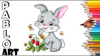 How to color cartoon Rabbit | Learn to Draw step by step