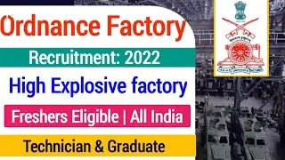 Ordnance Factory Recruitment 2022| OFB Apprentice Vacancy 2022| ofb diploma apprentice vacancy 2022|