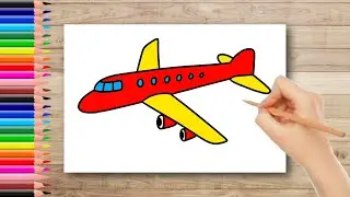 How to draw an airplane | Airplane Drawing For Kids