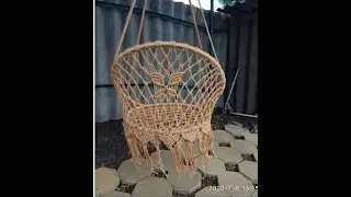 Как сплести садовые кресло качели макраме