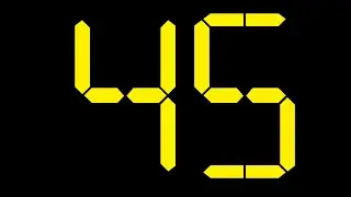 45 Second Countdown Timer | Yellow LCD Font