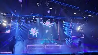 It is snowing inside the Arena!