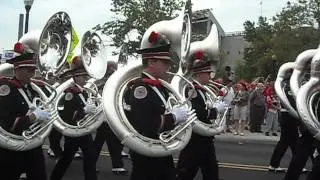 The Ohio State University Marching Band Approaches the Stadium