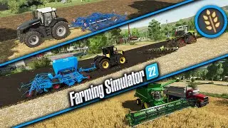 4K Farming Simulator 22: Wheat from Sow to Harvest | FS22 Mods Overview
