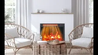 Electric Fireplace Insert Heater with 3D Realistic Flame Effect, GFN-1803-02