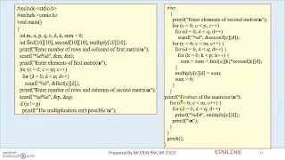PROGRAM 16 - MATRIX MULTIPLICATION