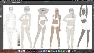 DIGITAL FASHION ILLUSTRATION in Adobe Illustrator Part 4 - Fashion Templates