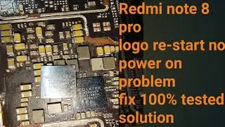 redmi note 8 pro logo restart no power on problem  fix 100% tested solution