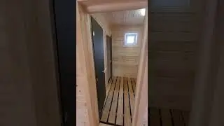 Баня каркасная 5х9м. с террасой.