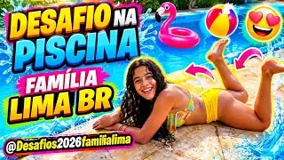 Desafio do Sobrenome quem perder cai na piscina Familia Lima BR 