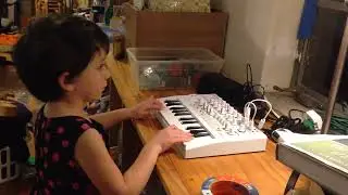 4-Year-Old Playing Synthesizer