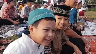 Sholat ied Idul Fitri 1440H di lapangan Koramil Sukamara