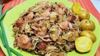 como hacer arroz chino casero con carnes y camarones - Arroz chino casero fácil de hacer