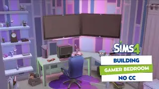 Building GAMER bedroom || SIMS 4 || NO CC