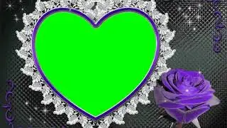 Top Love Heart On Green Screen