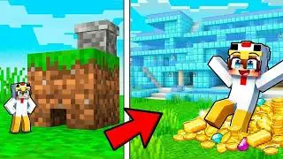 I evolved from a POOR HOUSE to a MILLIONAIRE'S HOUSE in Minecraft!