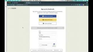 1. Goodreads Sign Up Part 1