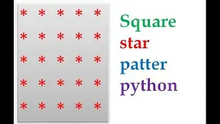 p1 square star pattern program in python pattern programming in python  interview pattern programs i