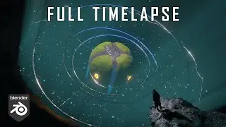 Creating a Sci-Fi Space Scene in Blender - Full Timelapse
