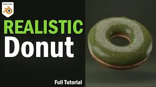 How to Make a Realistic Pista Donut in Blender | Blender 3D Donut Tutorial (Step by Step)