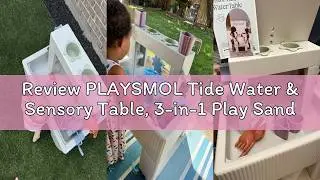 Review PLAYSMOL Tide Water & Sensory Table, 3-in-1 Play Sand Table with Lid, Toddlers & Kids Indoor