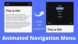 Create Animated Navigation Menu using HTML, CSS & JavaScript