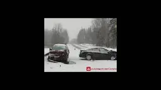 Ice racer! CAR CRASH! Dash cam! #shorts