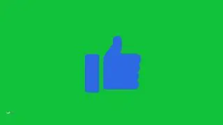 Like Button in Blue Color Animation | Green Screen