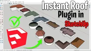 How To Make Roof in Sketchup | Easily Create Roof In SketchUp | Instant roof plugin in sketchUp