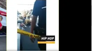 Rapper Nipsey Hussle dead body after a shooting