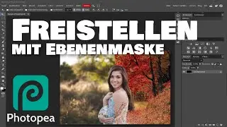 Photopea - Freistellen mit Ebenenmaske (Rastermaske)