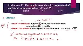 The ratio between the third proportional of 12 & 30 and mean proportional of 9 & 25 is | Problem-09