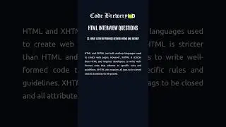 33. What is the difference between HTML and XHTML?