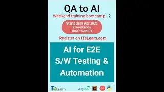 Recap of QA to AI Bootcamp 1.  AI powered Py agent for QA and end2end test automation