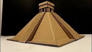 como hacer con cartón el Templo kukulkan (Chichén Itzá)