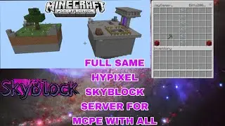 Full Same Hypixel Skyblock Server For Mcpe With minions