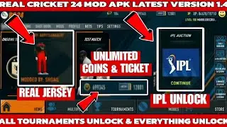 Real cricket 24 mod apk latest version 1.4 | Rc24 mod apk all tournaments unlock | Rc24 mod apk 1.4