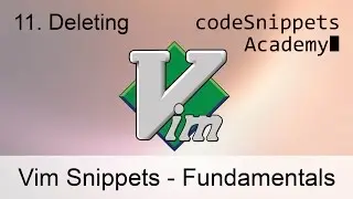 Vim Tutorial 11. Deleting: x, X, d, . (period)