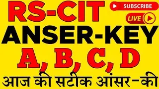 Rscit Answer Key   Rscit answer key 10 march Rscit answer key 10 March 2024 answer key seriesA B C D
