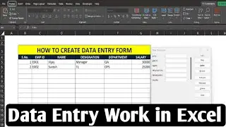 एक्सेल में डाटा एंट्री करना सीखे | Data entry kaise kare | How to do Data Entry work in Excel