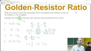 How to get equal ratios between four resistance levels made of two individual resistors R₁ and R₂?