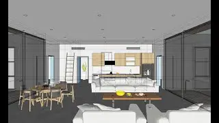 Sketchup Cơ Bản | Buổi số 17 | Dựng Nội Thất Phòng Khách Bếp