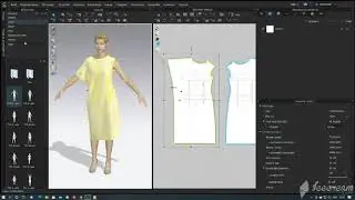 CLO3D моделируем асимметричное платье