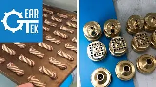 Отсадка двухцветного печения на двухбункерной тестоотсадочной машине