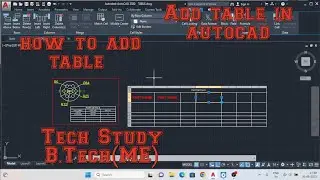 how to add a table in autocad, table settings, table edit, edit text, autocad tutorial in hindi