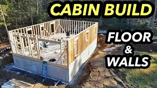 THINGS ARE HAPPENING AT THE CABIN! Floor & Walls | Cabin Build - EP.4