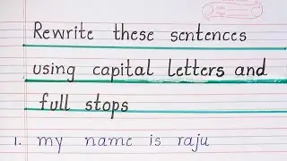 Rewrite these sentences using capital letters and full stops