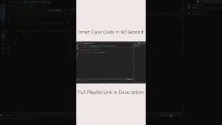 Inner Classes in Java Explained in 40 Seconds | 